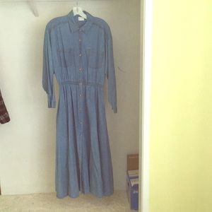 Spiegel Denim Maxi dress with circle skirt